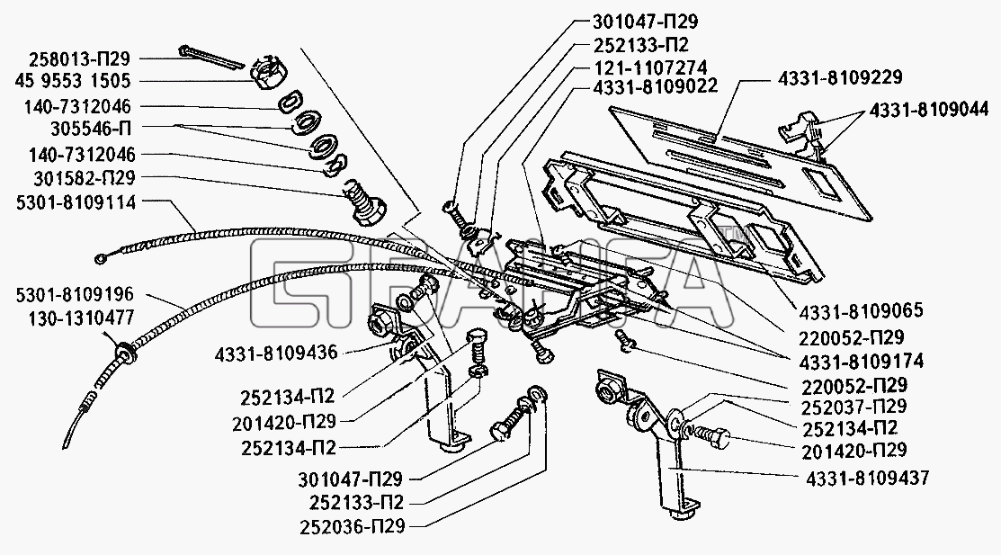 ЗИЛ ЗИЛ-5301 (2006) Схема Привод управления отоплением-191 banga.ua